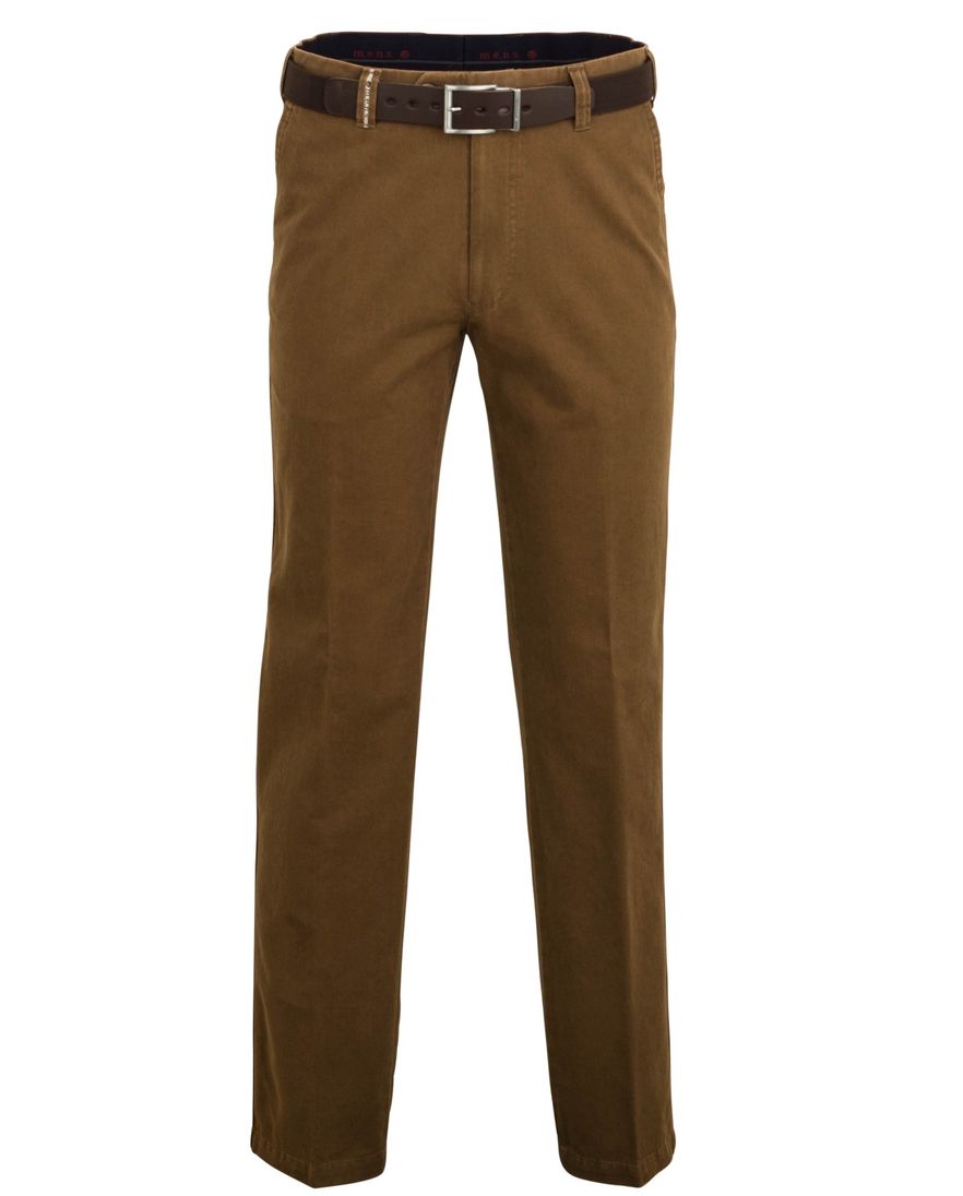 M.E.N.S. pantalon lichtbruin katoen model Madrid-U
