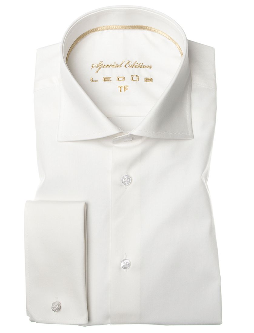 Ledub overhemd tailored fit antiek wit French cuff