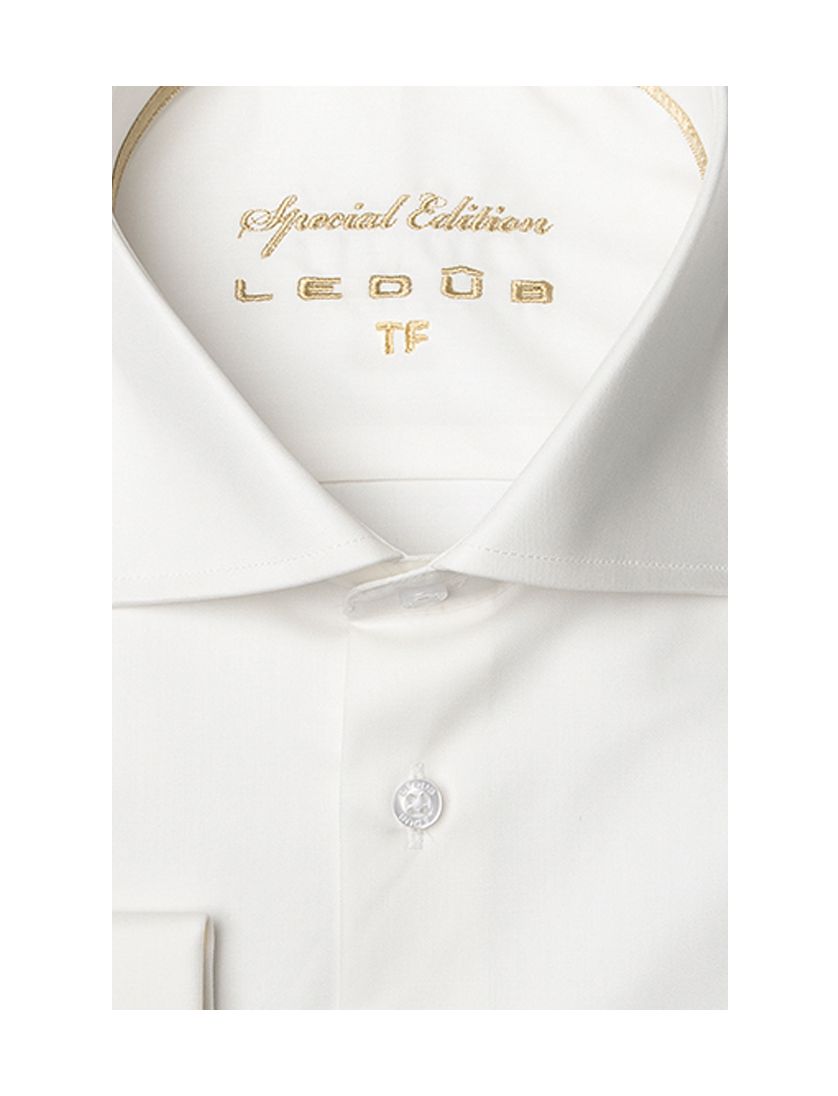 Ledub overhemd tailored fit antiek wit French cuff