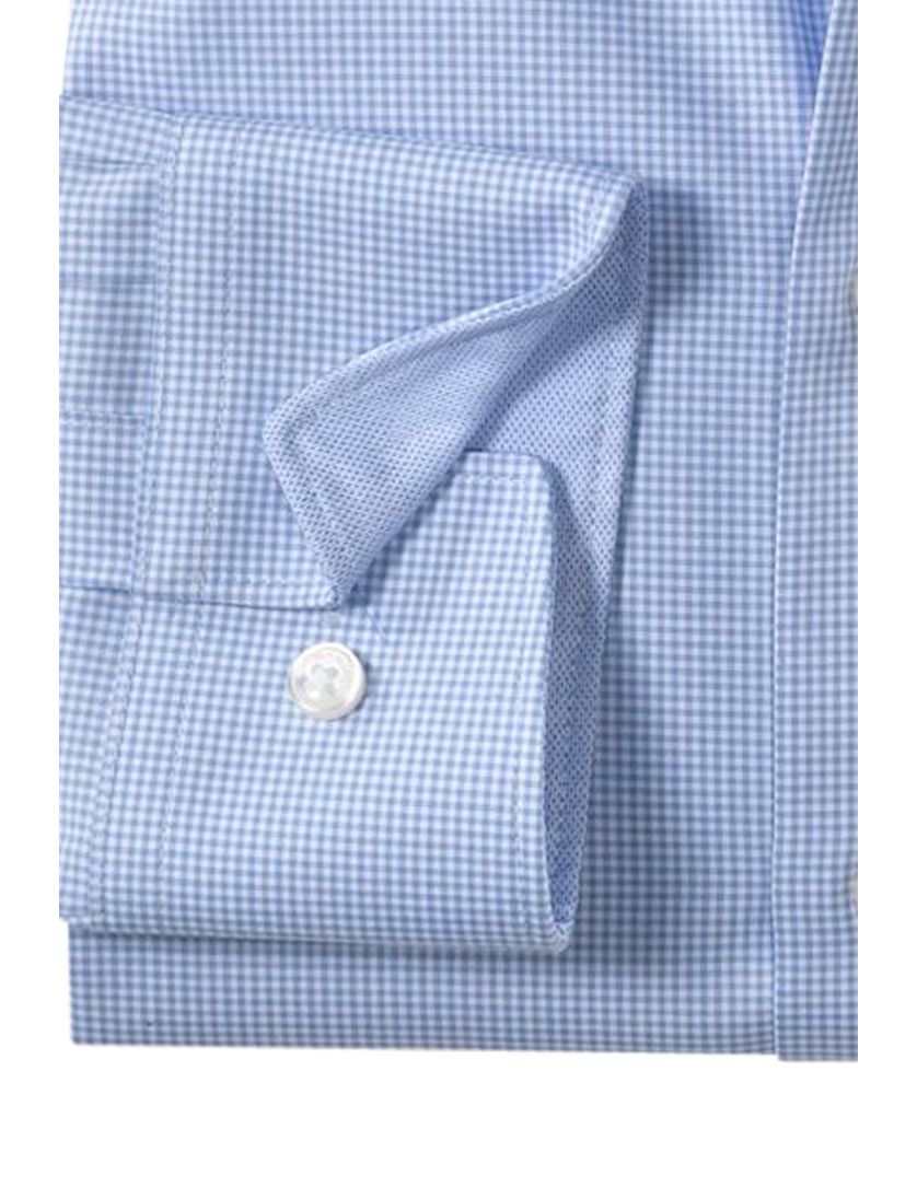 Olymp overhemd modern fit strijkvrij blauw ruit