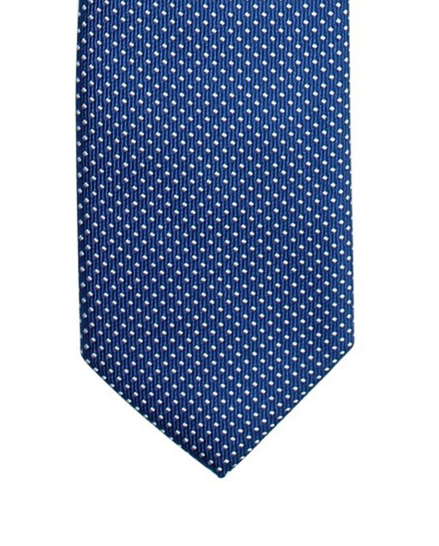 Stropdas Olymp koningsblauw wit stip smal