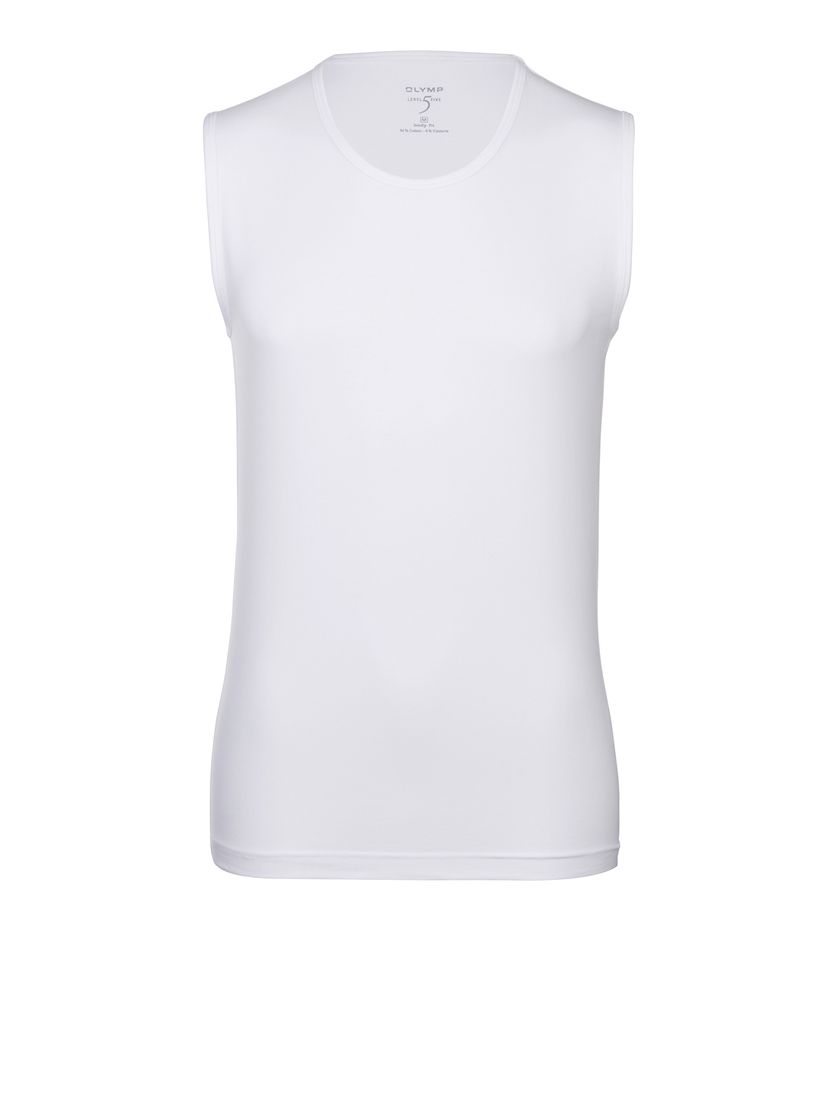 Olymp tanktop Level Five effen katoen wit