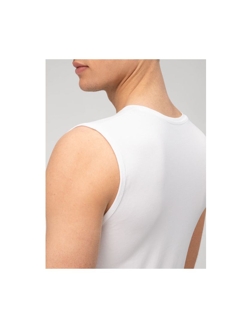 Olymp tanktop Level Five effen katoen wit