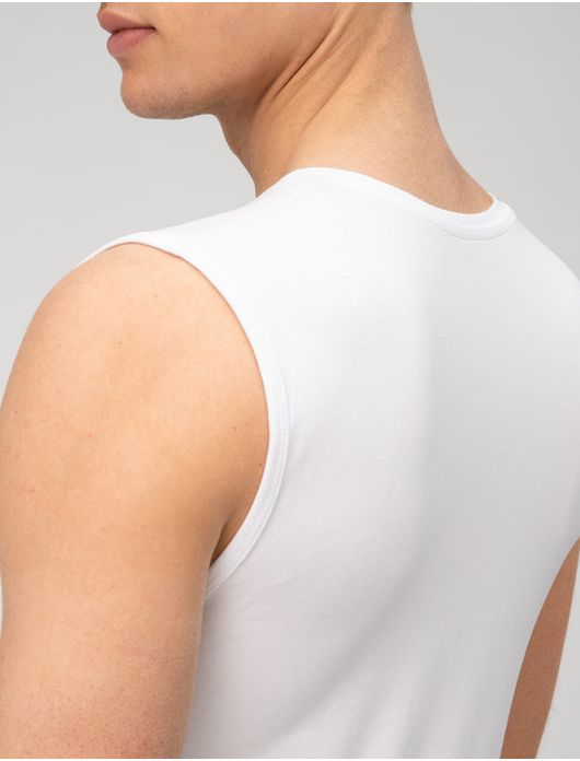 tanktop Olymp Level Five effen katoen wit