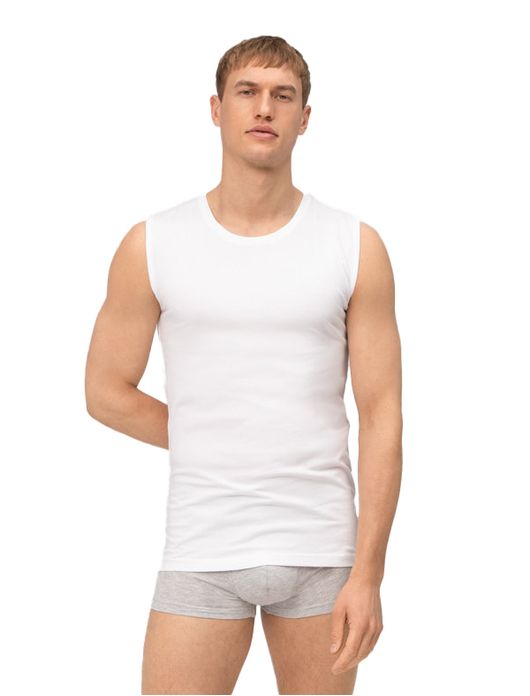 tanktop Olymp Level Five effen katoen wit