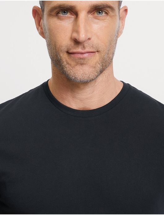 t-shirt Olymp effen katoen zwart