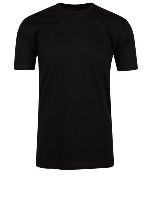 t-shirt Olymp effen katoen zwart