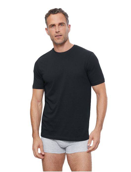 t-shirt Olymp effen katoen zwart