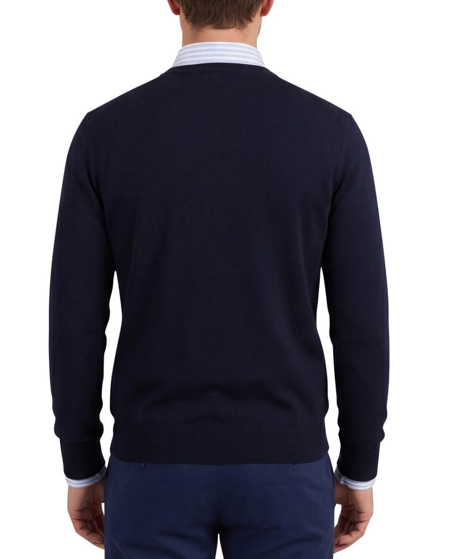 Olymp trui donkerblauw v-hals