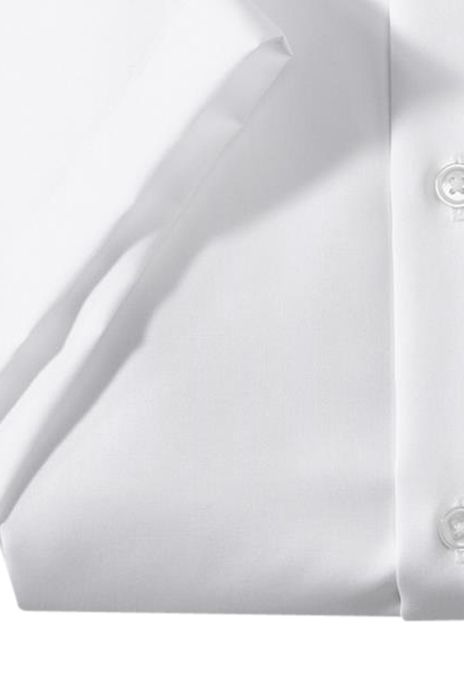 Olymp overhemd korte mouw modern fit wit effen katoen