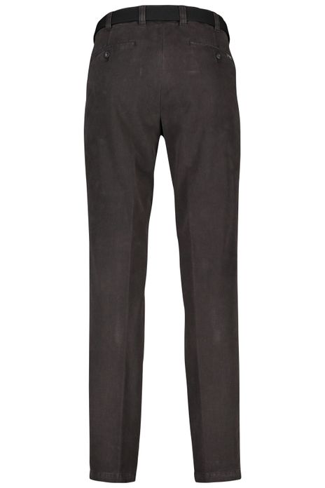 M.E.N.S. flatfront broek bruin katoen-stretch