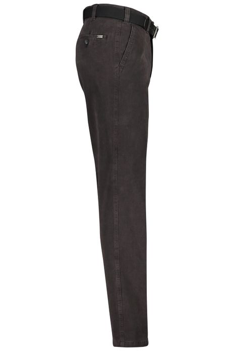 M.E.N.S. flatfront broek bruin katoen-stretch