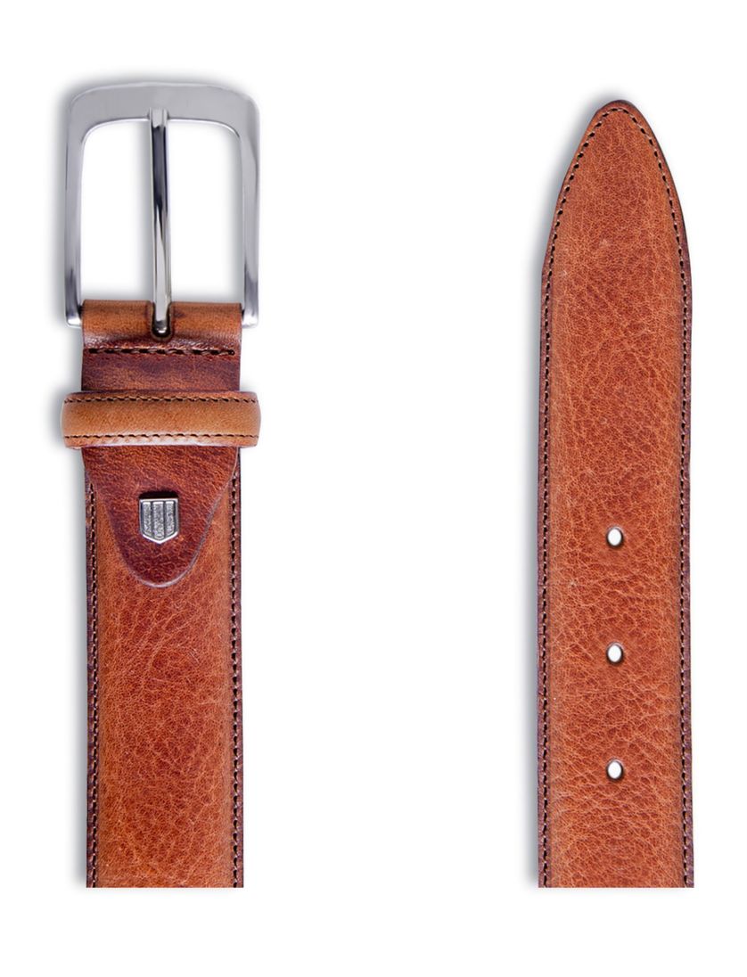 Profuomo riem vintage cognac leder