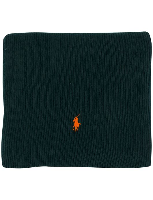 Polo Ralph Lauren sjaal gebreid donkergroen merinowol