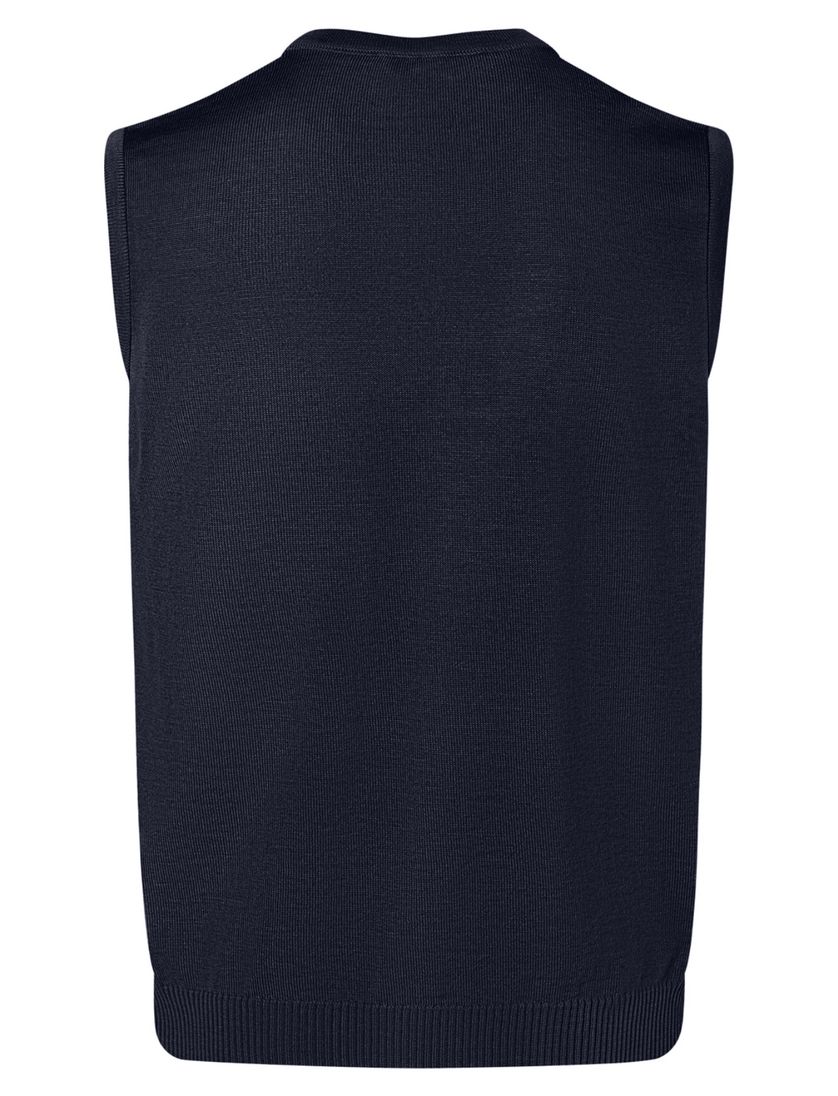 Maerz slipover navy merinowol v-hals