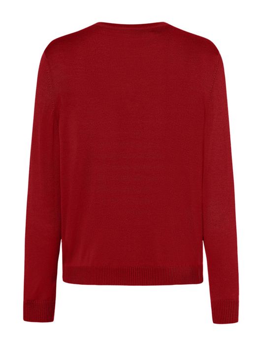 Maerz pullover rood merinowol v-hals