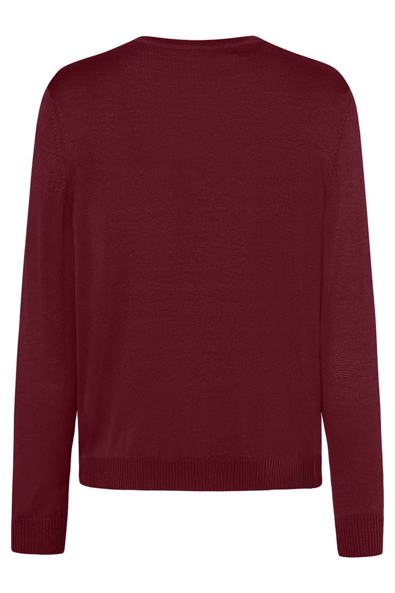 Maerz herentrui v-hals bordeaux merinowol