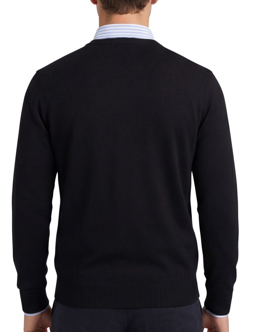 Maerz trui v-hals zwart merinowol