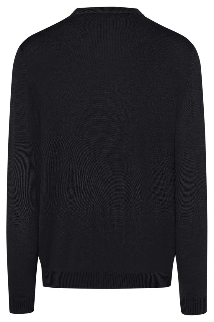 Maerz pullover ronde hals zwart merinowol