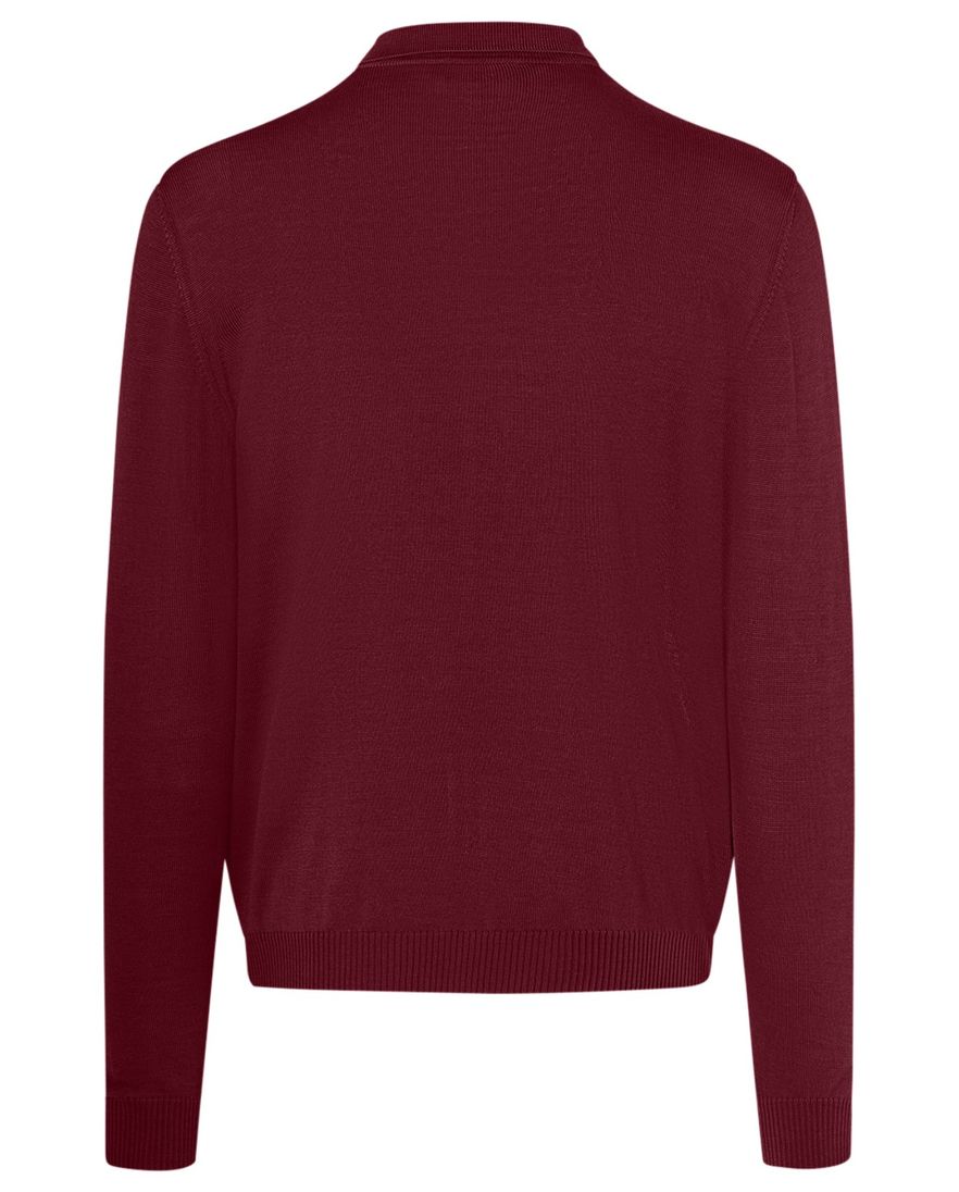 Maerz polo lange mouw bordeaux merino