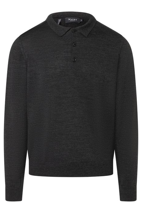 Maerz polo antraciet 3-knoops