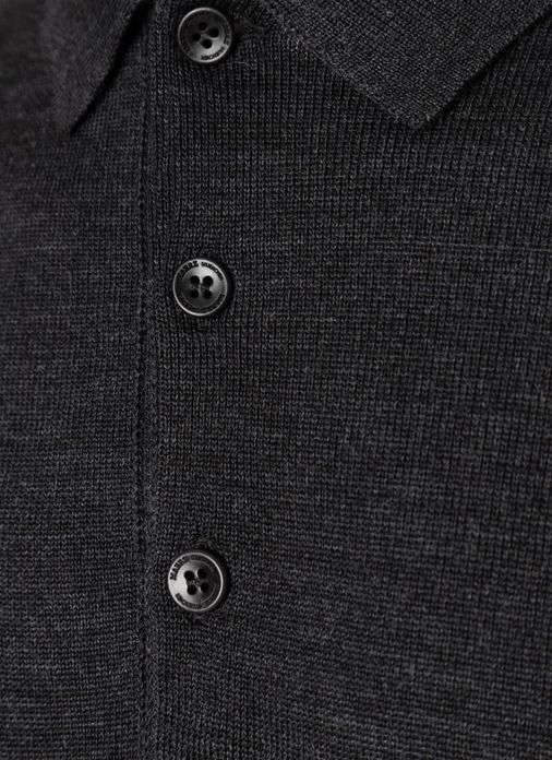 Maerz polo antraciet 3-knoops