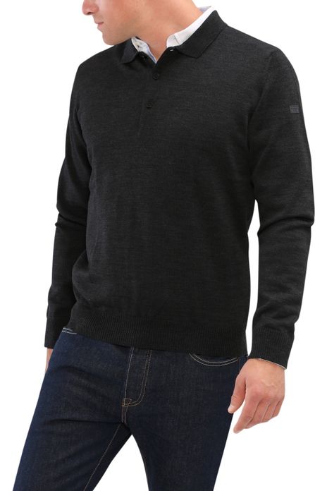 Maerz polo antraciet 3-knoops