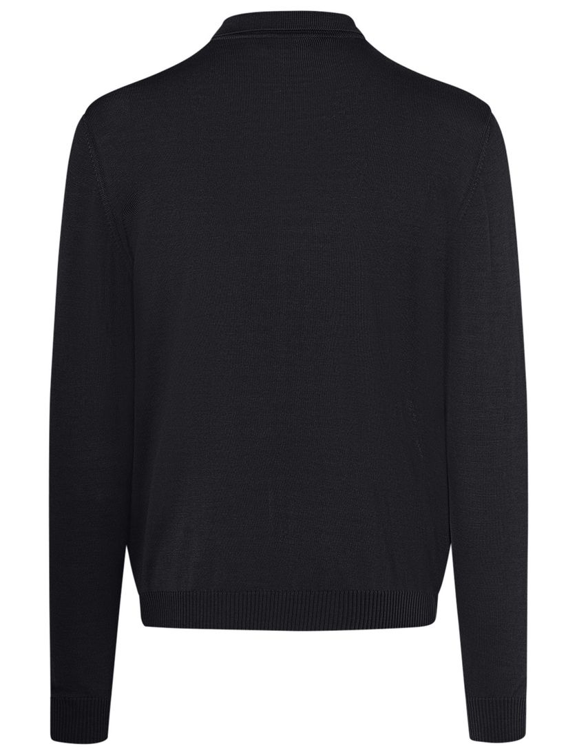 Maerz trui zwart effen wol