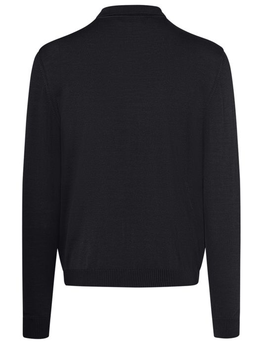 trui Maerz zwart effen wol