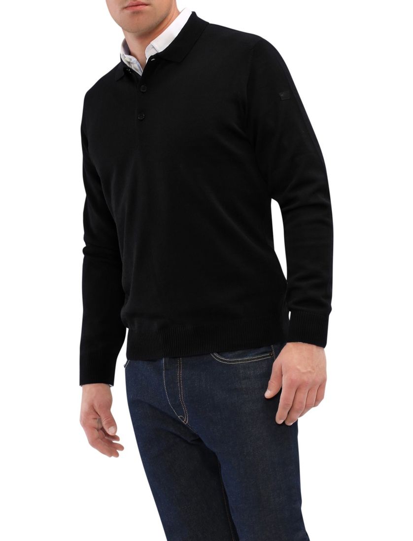 Maerz trui zwart effen wol