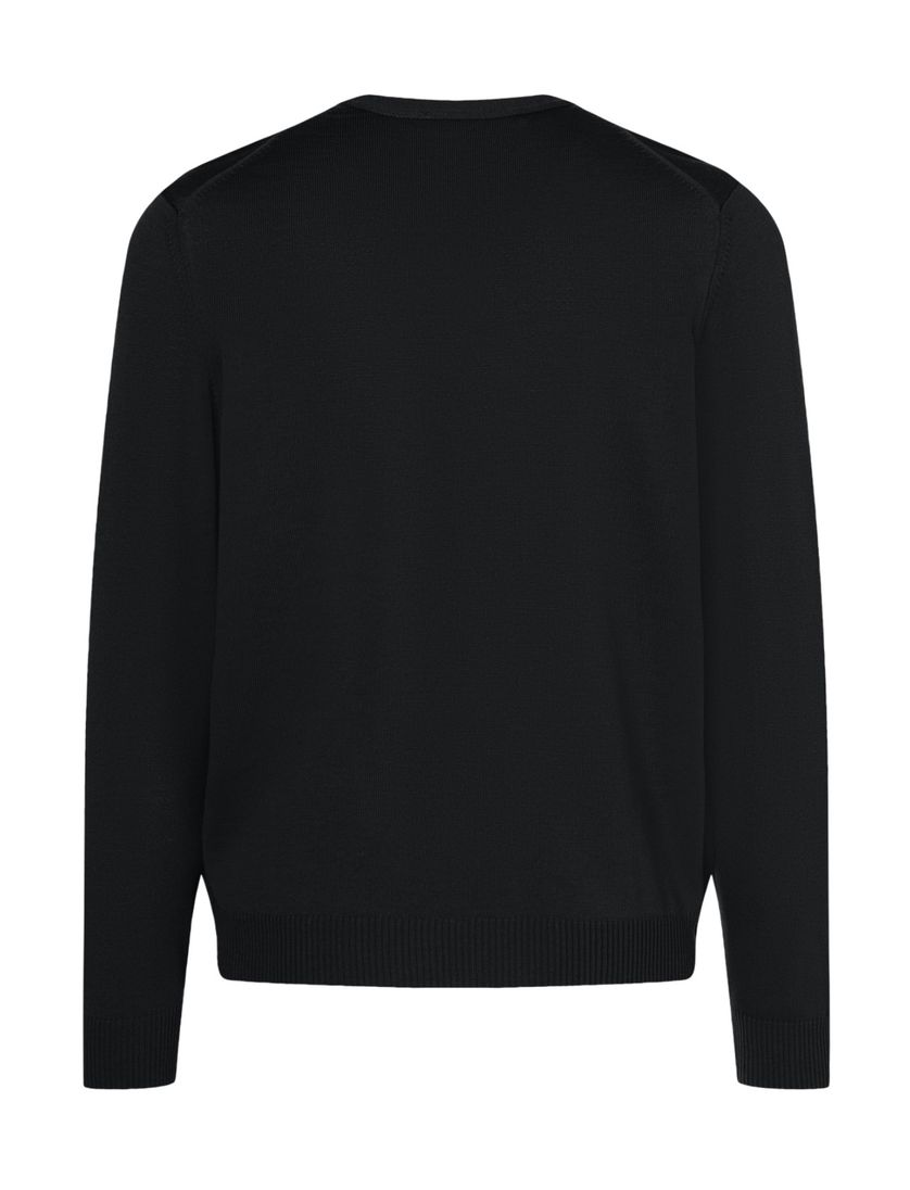 Maerz vest zwart merinowol met knopen