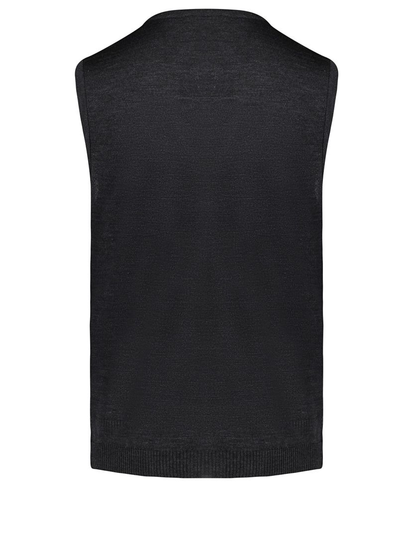 Maerz vest grijs effen wol knopen