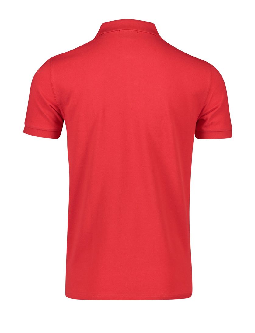 Gant polo wijde fit rood effen katoen 2-knoops
