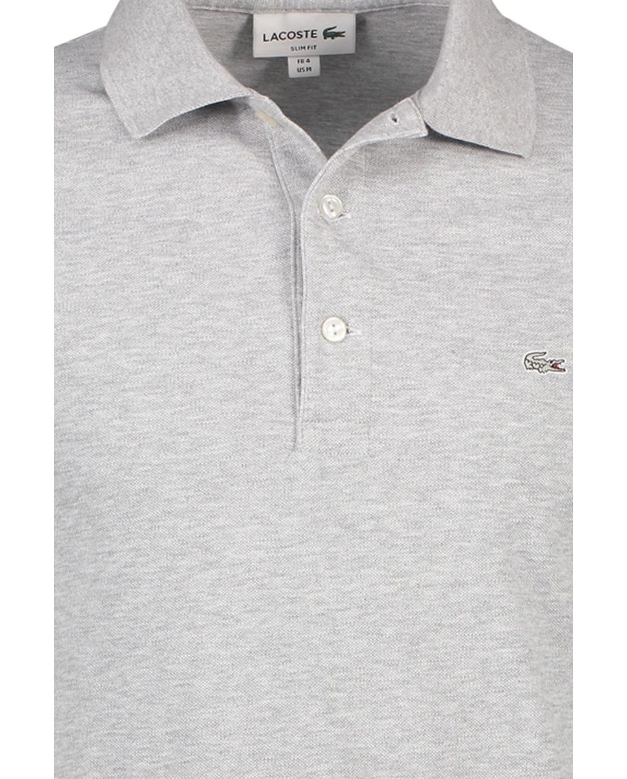 Poloshirt Lacoste grijs slim fit
