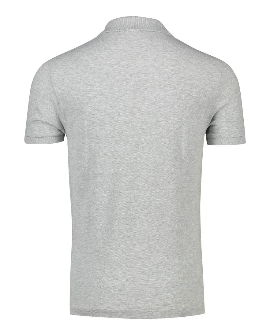 Lacoste polo slim fit grijs gemêleerd katoen