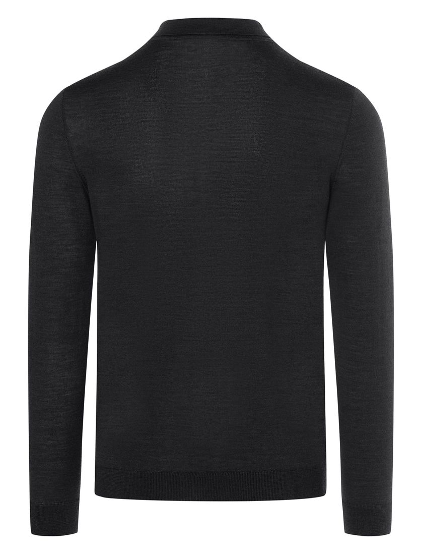 Maerz polo lange mouw zwart