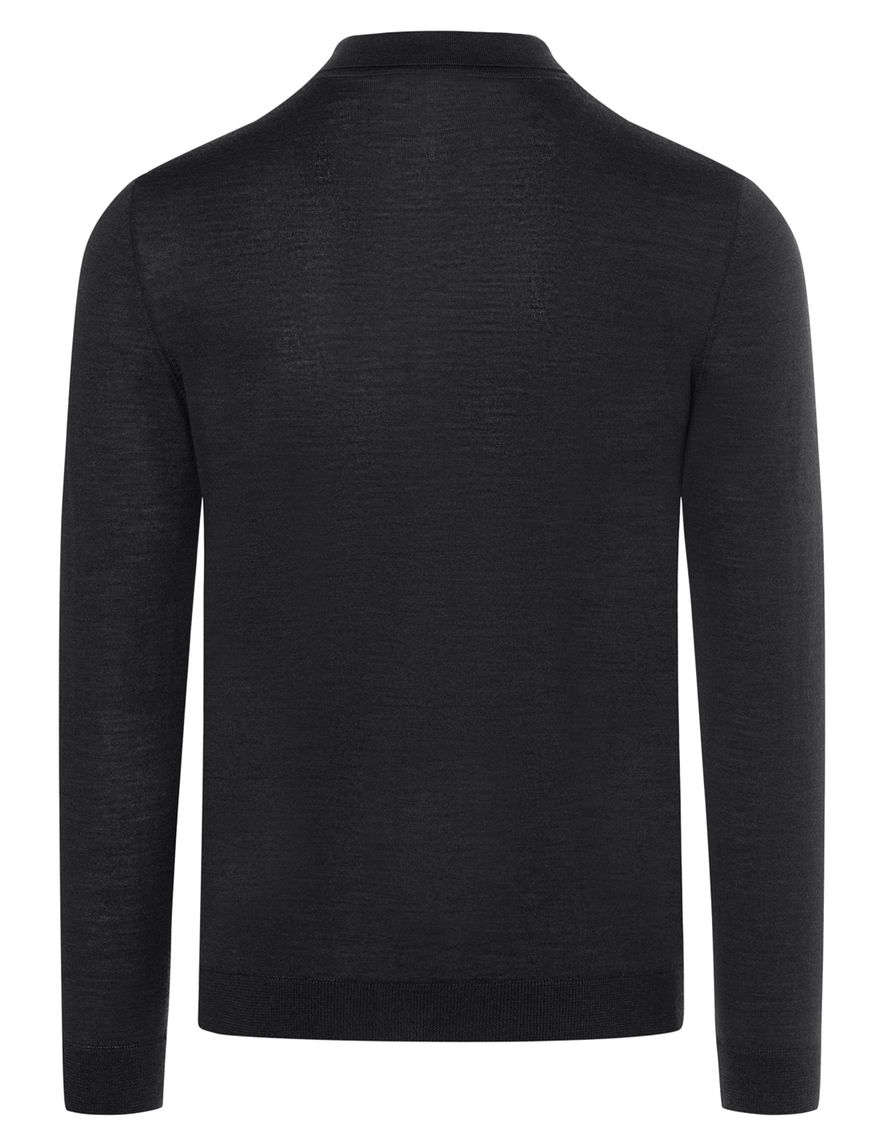 Maerz polo lange mouw zwart