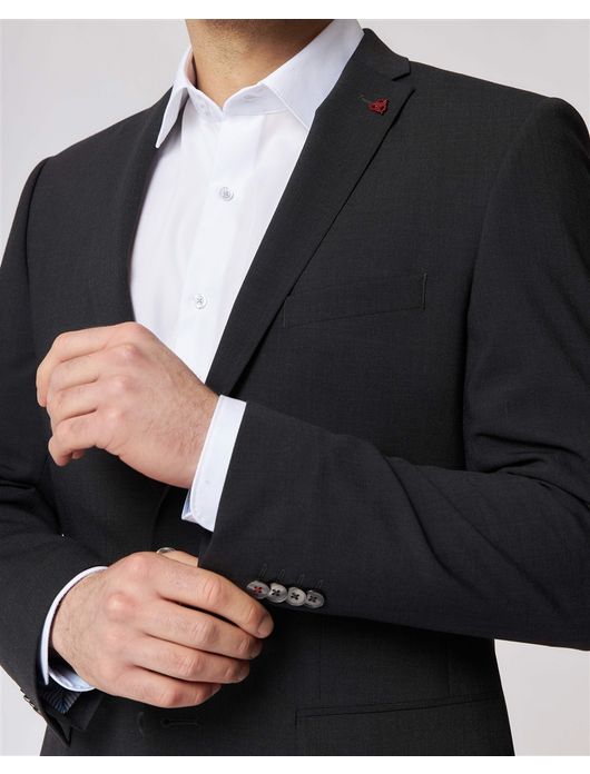 Roy Robson colbert mix & match grijs slim fit