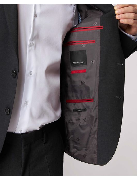 Roy Robson colbert mix & match grijs slim fit