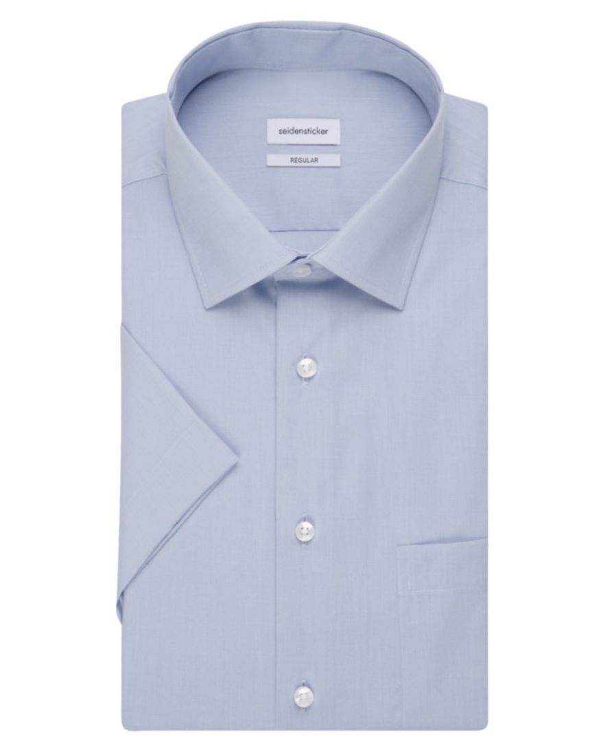 Seidensticker overhemd lichtblauw korte mouw Modern