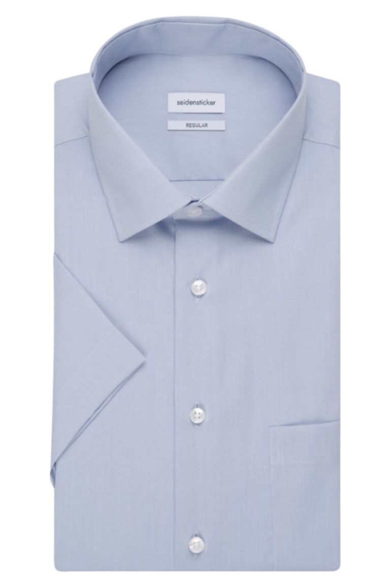 Seidensticker overhemd lichtblauw korte mouw Modern