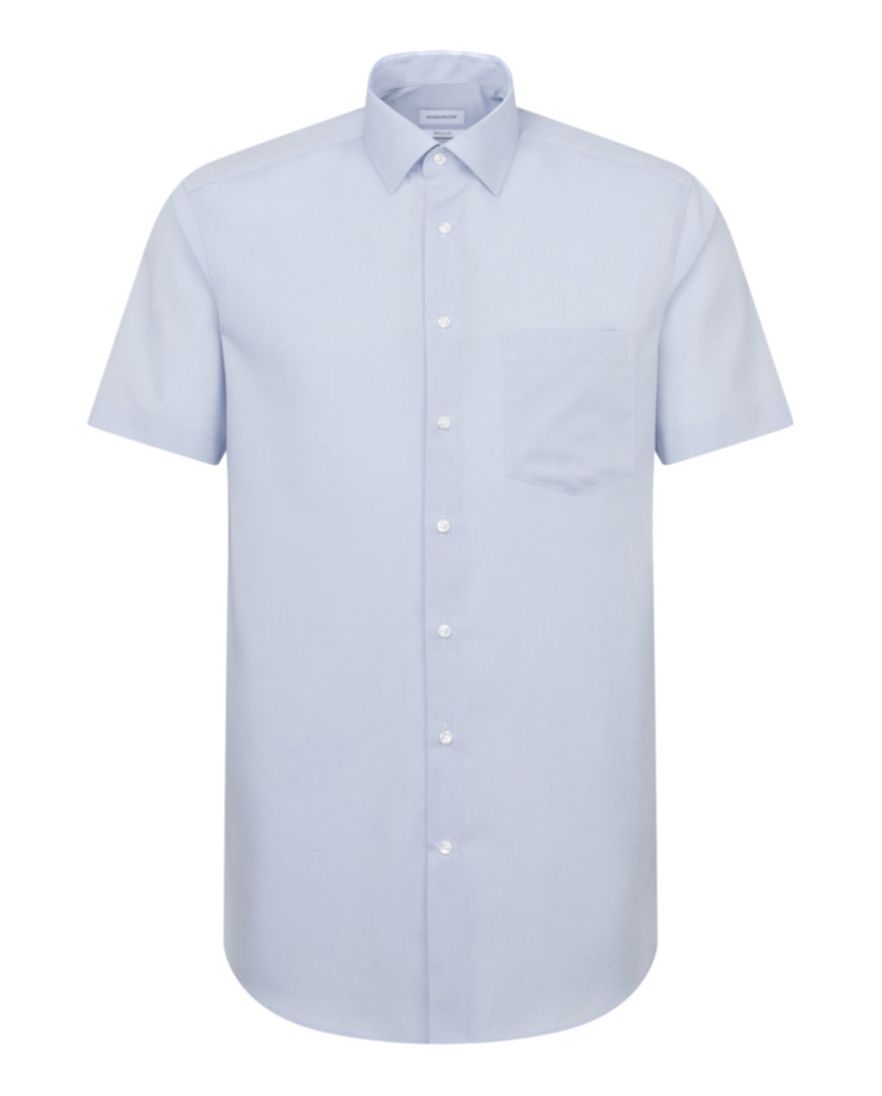 Seidensticker overhemd lichtblauw korte mouw Modern