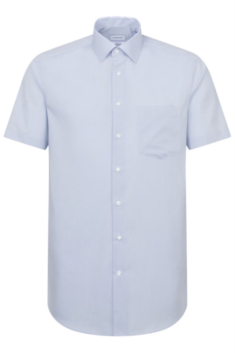 Seidensticker overhemd lichtblauw korte mouw Modern