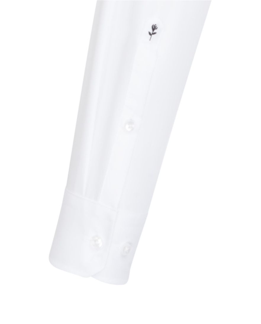 Seidensticker overhemd mouwlengte 7 Shaped wit effen katoen