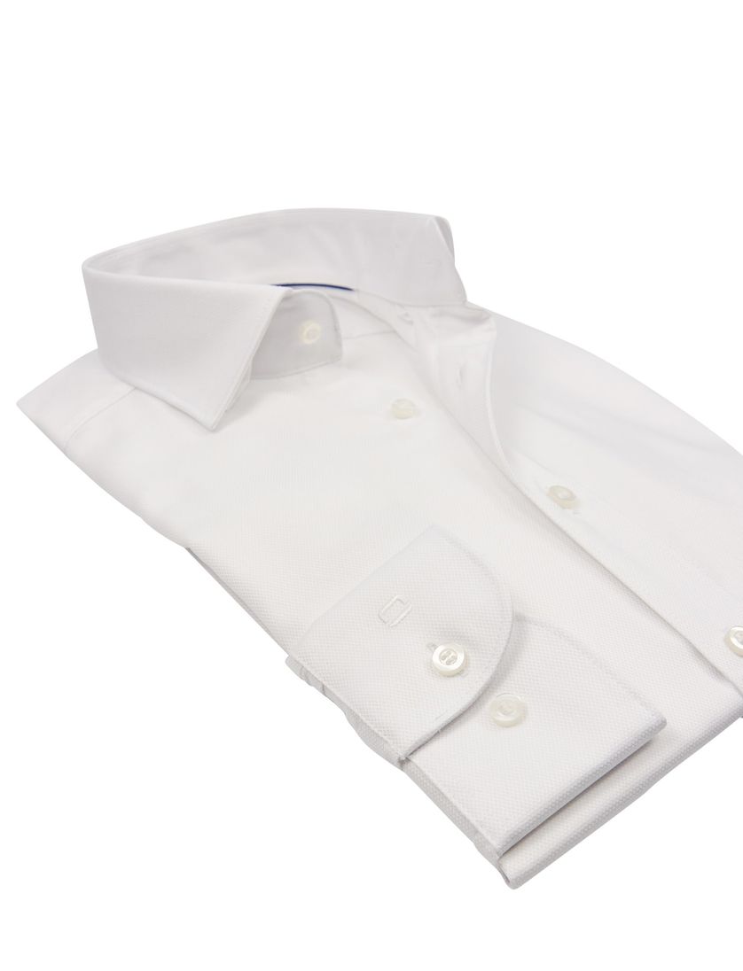 OLYMP Level Five overhemd wit structuur