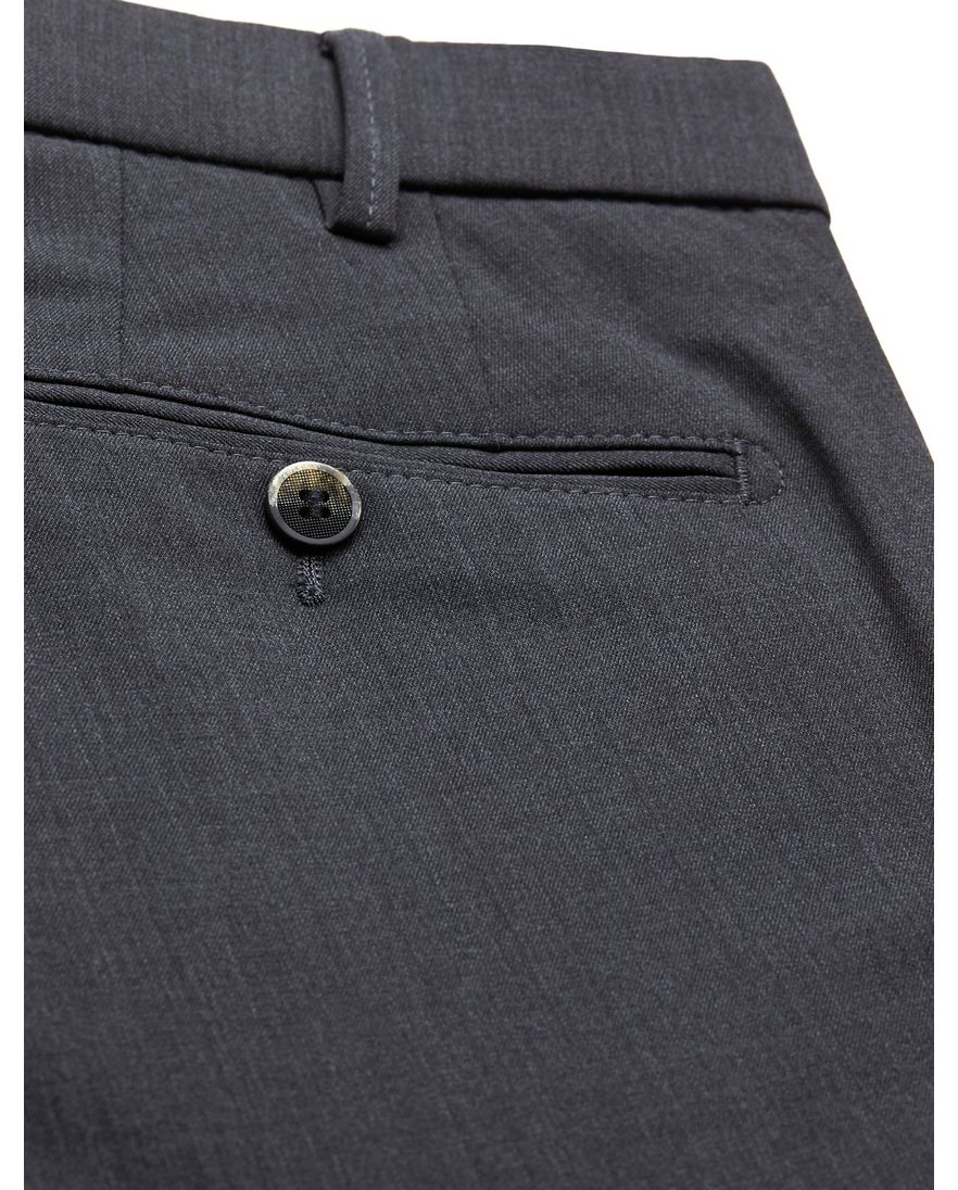 Meyer wollen pantalon Bonn grijs effen