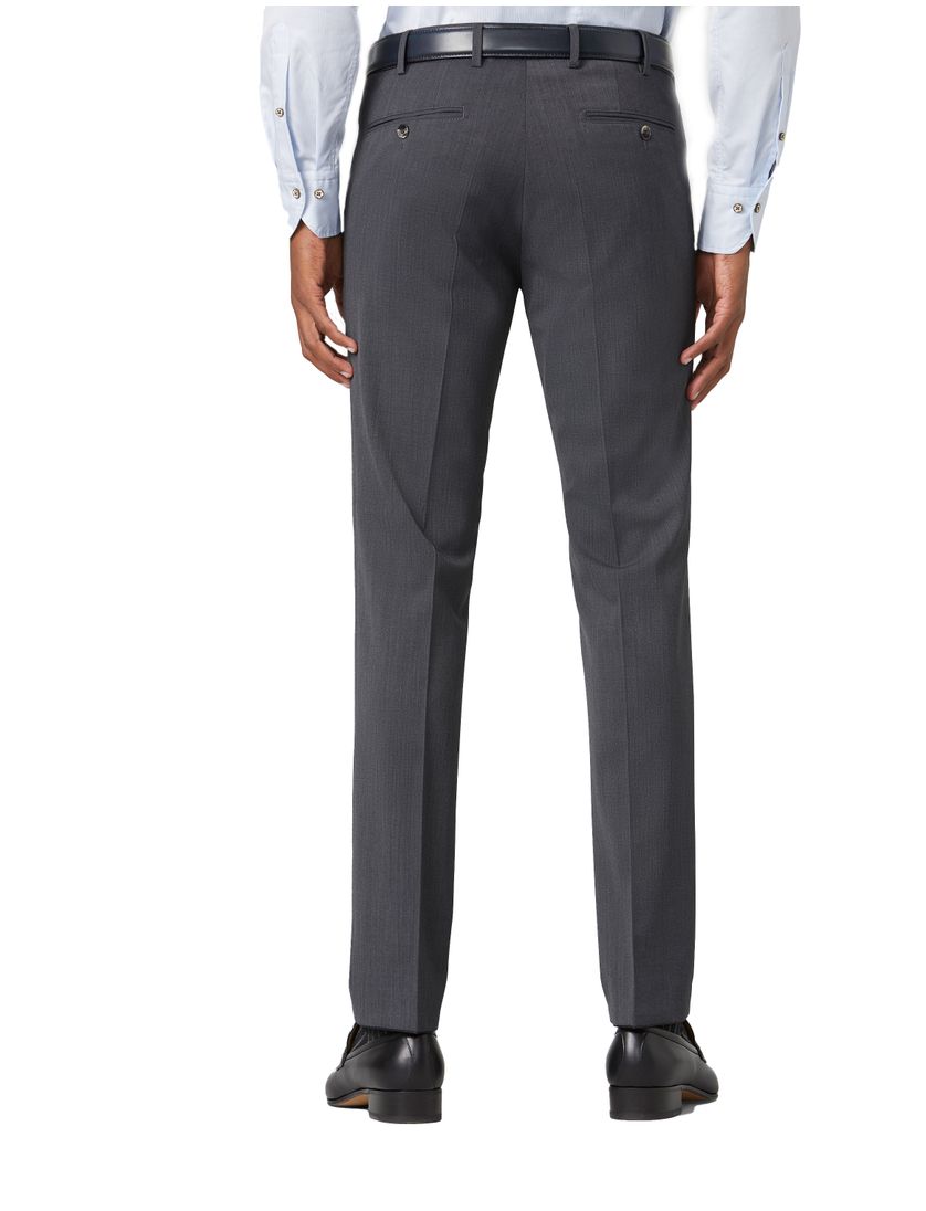 Meyer heren pantalon grijs effen wol Bonn