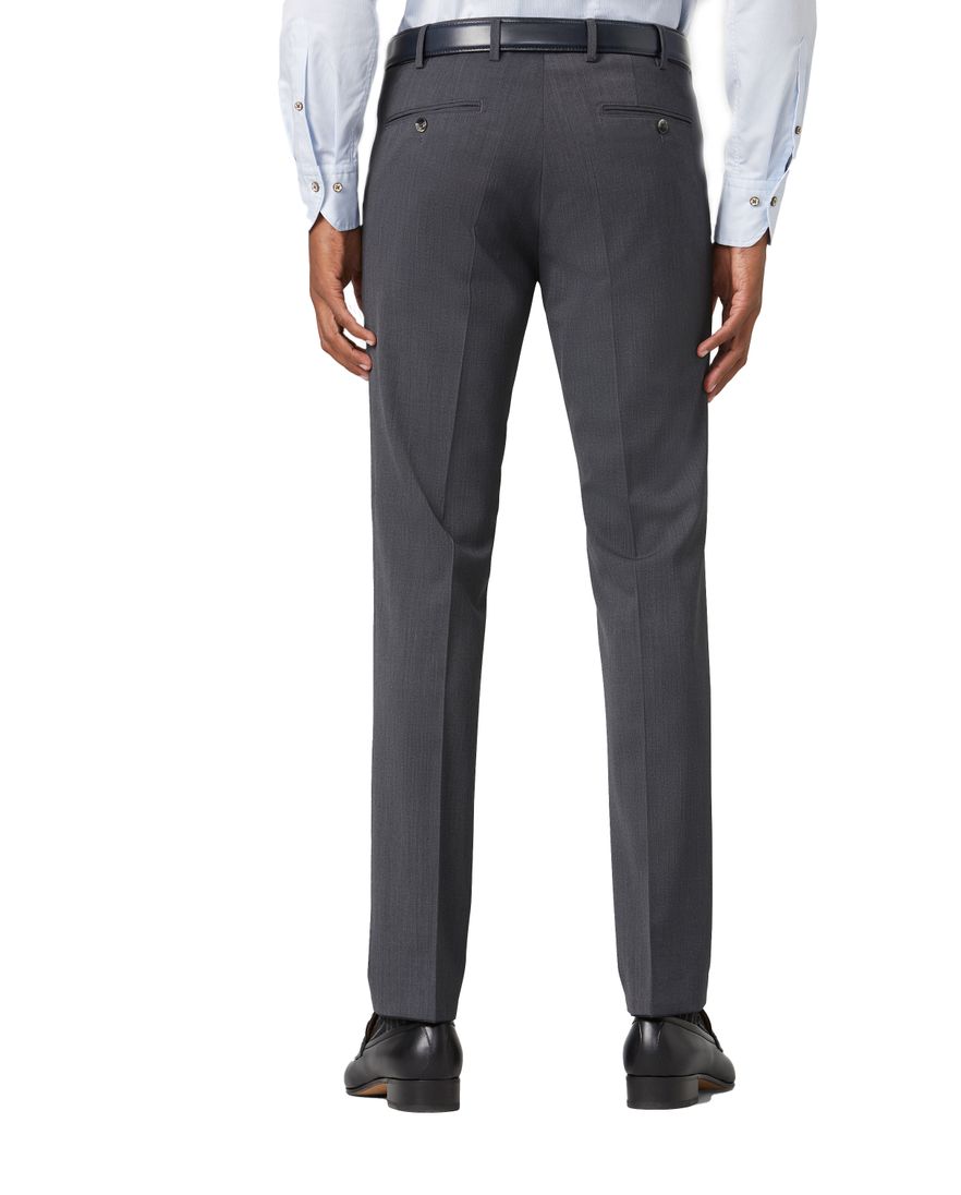 Meyer wollen pantalon Bonn grijs effen