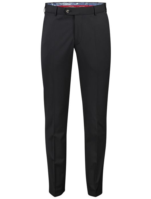Meyer Bonn pantalon flatfront wol zwart