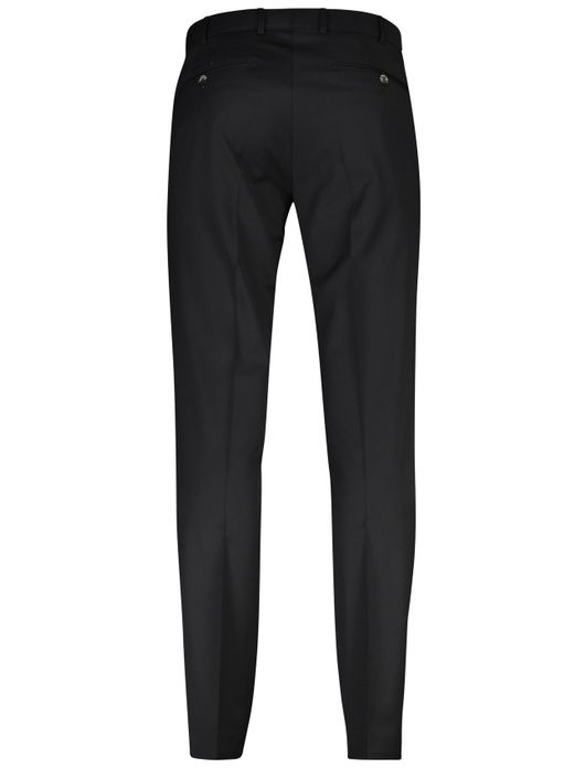 Meyer Bonn pantalon flatfront wol zwart